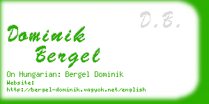 dominik bergel business card